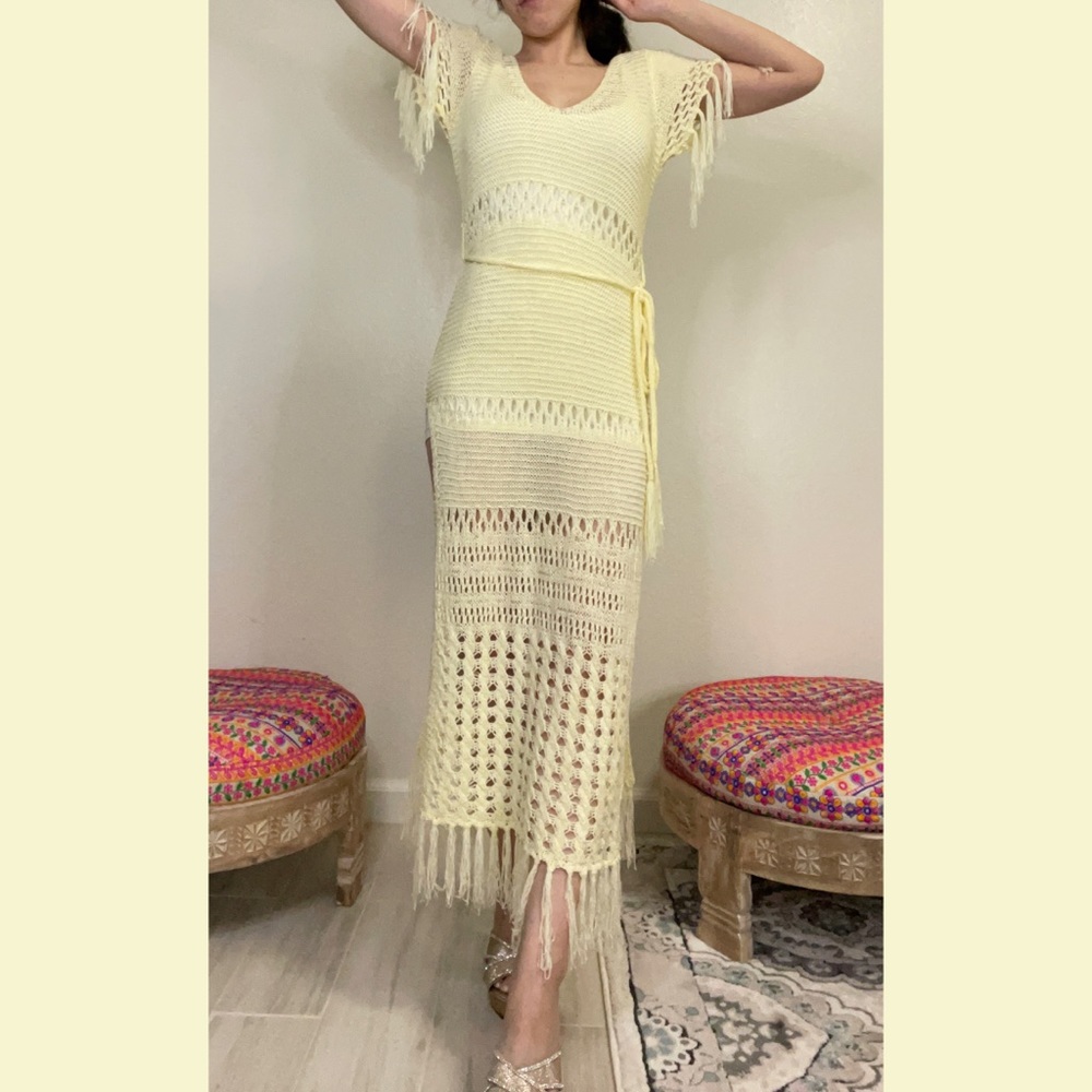 Crotchet Knit Maxi Beach Dress / Vacation Dress